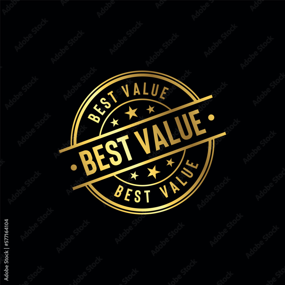 Best Value Golden Stamp Seal Vector Template
