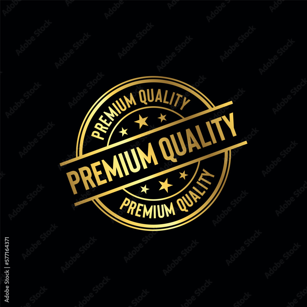 Obraz premium Premium Quality Golden Stamp Seal Vector Template