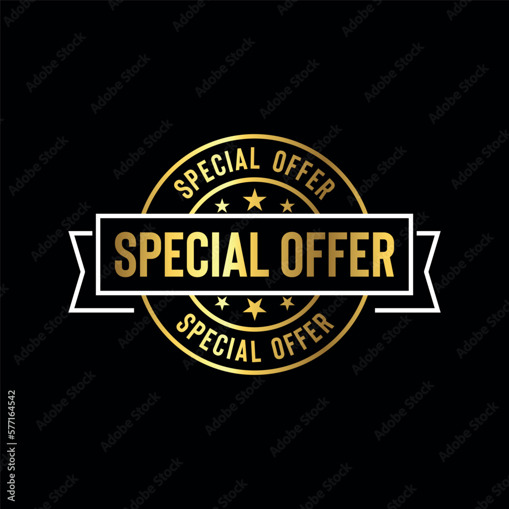 Special Offer Golden Stamp Seal Vector Template