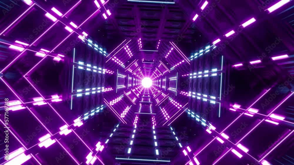 Flickering neon light structure vj loop Flickering neon light structure vj loop