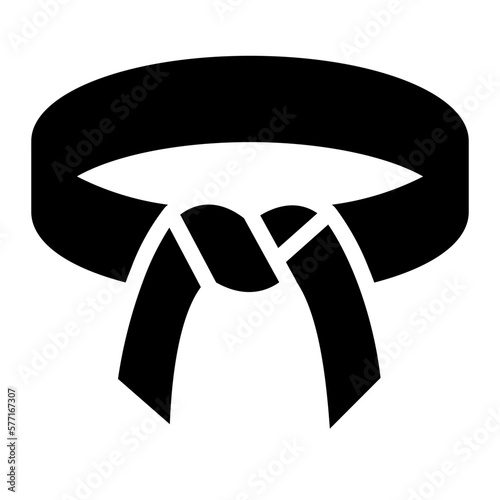 black belt glyph icon