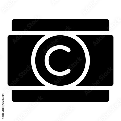 captain armband glyph icon