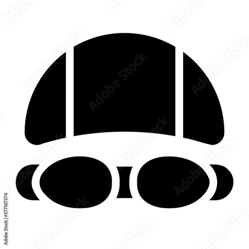 swimming cap glyph icon