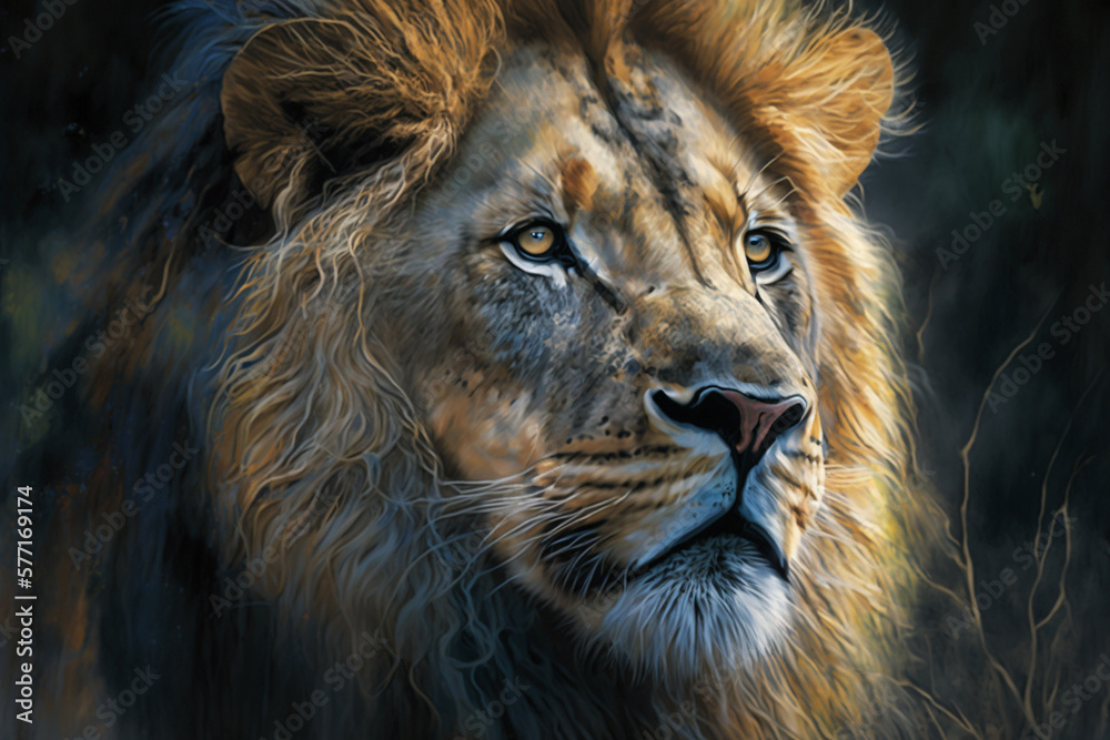 Fototapeta premium portrait of a lion
