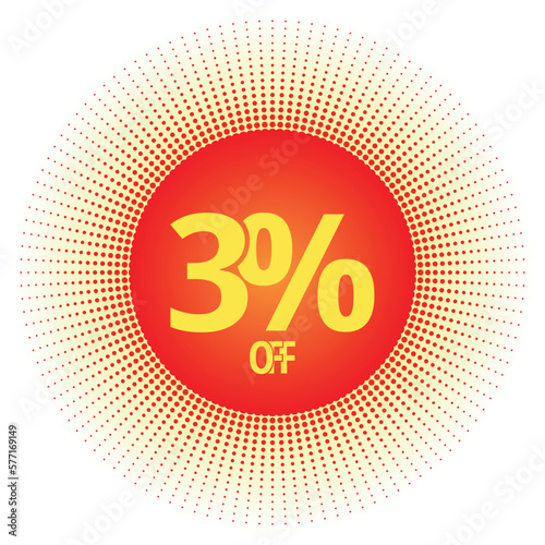 3% off modern design template.