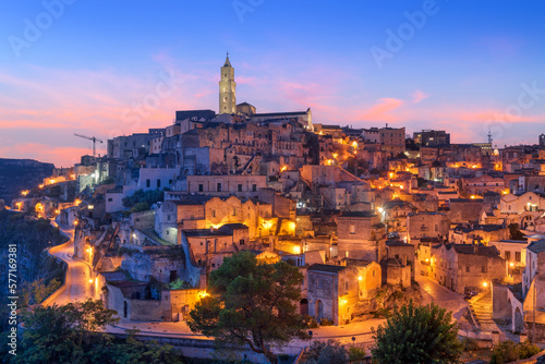 Obraz na plátne Matera, Italy ancient hilltop town in Basilicata