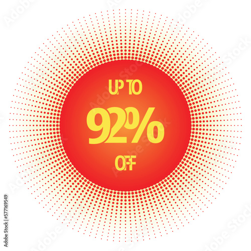 Up to Percent off modern design template.