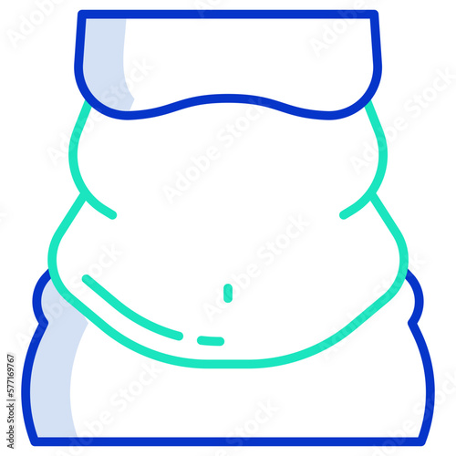 Fat belly icon
