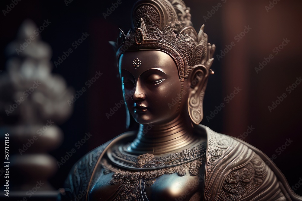 buddha statue with beautiful background Generative AI Art Illustration