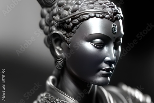 close up of buddha statue Generative AI Art Illustration © Fernando