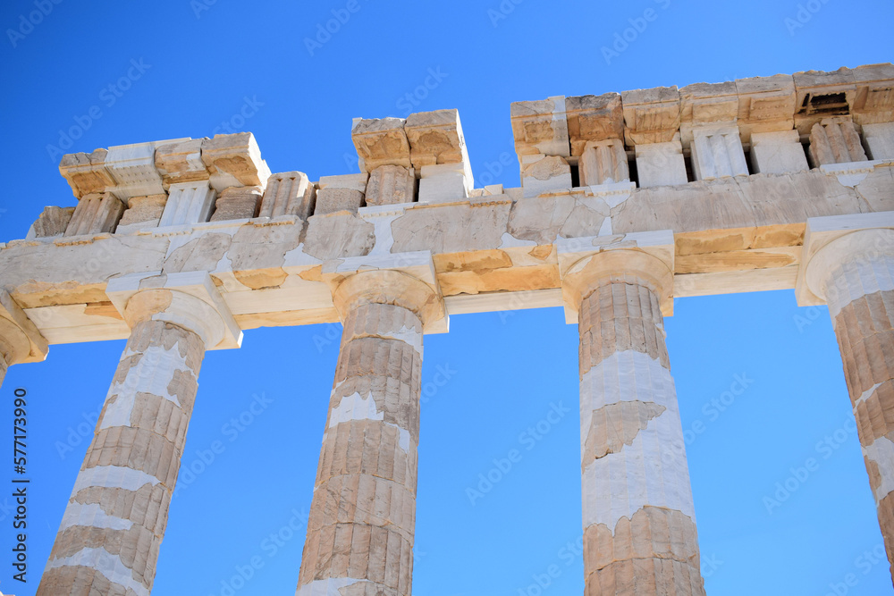 Columns of the Acropolis. Greece