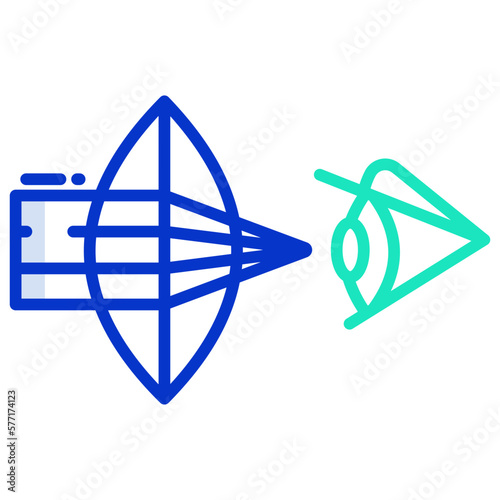 Optics physics icon