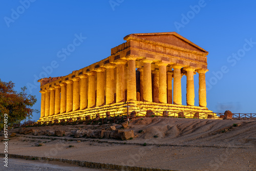 Temple of Concordia in Agrigento, Sicily, Italy