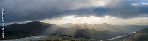 Snowdonia  Wales- Panoramic view of the Ogwen Valley