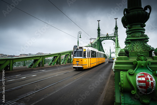 panorama di budapest, ponte della libertà photo