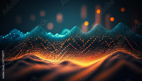 Tochnology motion wave background concept. Beatiful motion blur, digital wave, vivid colors  photo