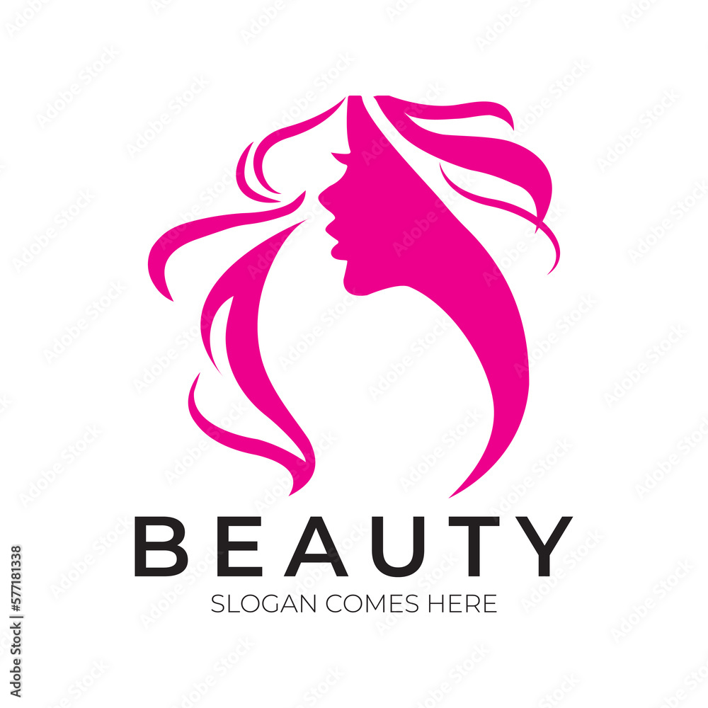 Slon Vector beauty hair salon logo vector template1 .women slon,beauty logo, hair ...