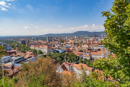 Blick über Graz vom Schloßberg