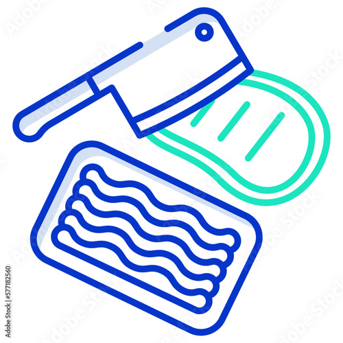 Ground beef cut icon