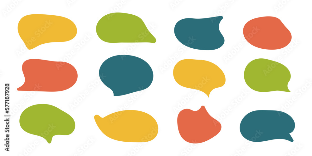Speech Bubble set. Talk bubbles collection. Cloud speech bubbles isolated on white background. Vector illustration Speech Bubble set. Talk bubbles collection. Cloud speech bubbles isolated on white background. Vector illustration