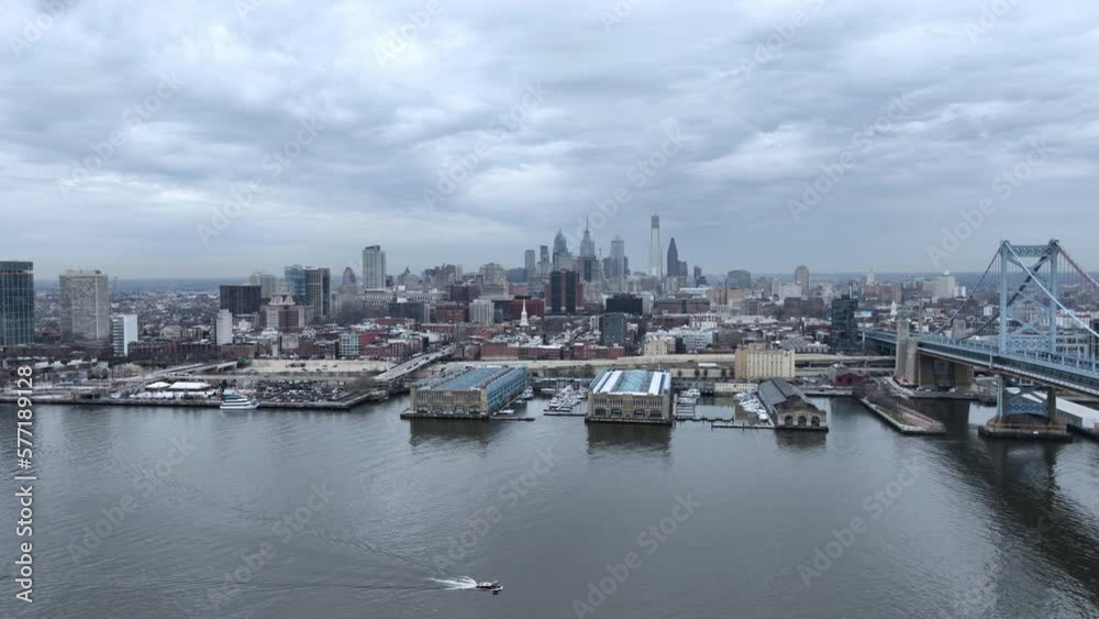 Skyline of Philadelphia - aerial view - drone photography Skyline of Philadelphia - aerial view - drone photography