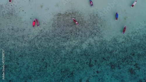 Aerial view of Kendwa and Nungwi beaches on Zanzibar Island, Tanzania