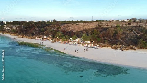 Aerial view of Kendwa and Nungwi beaches on Zanzibar Island, Tanzania