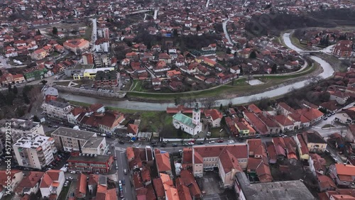 Panorama Of Knjazevac City Center, Aerial View, Serbia photo