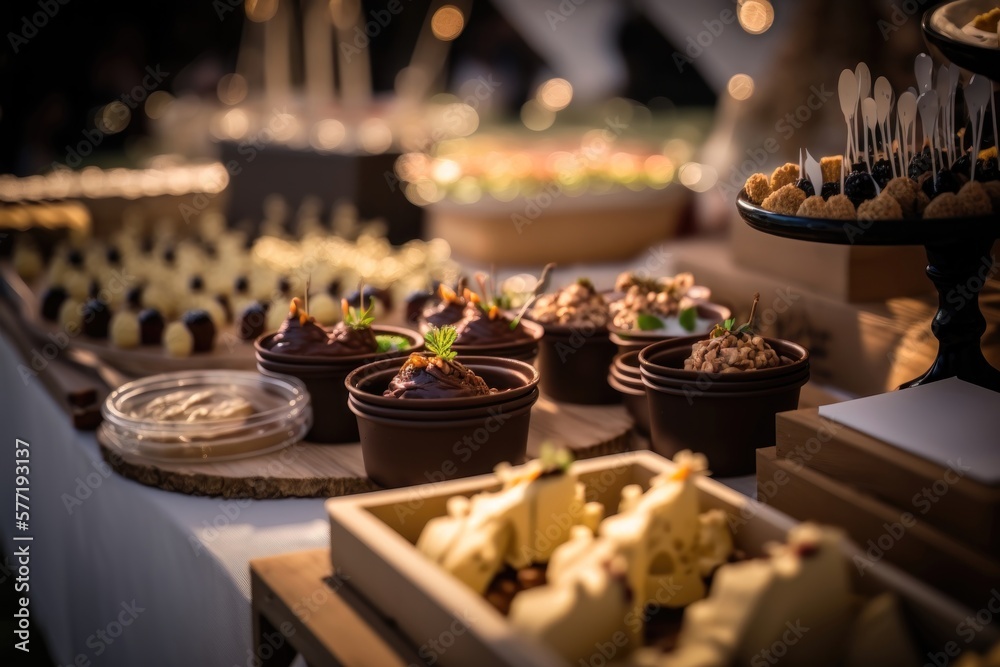 Food Festival with assorted food. Catering service. AI Generated Food Festival with assorted food. Catering service. AI Generated