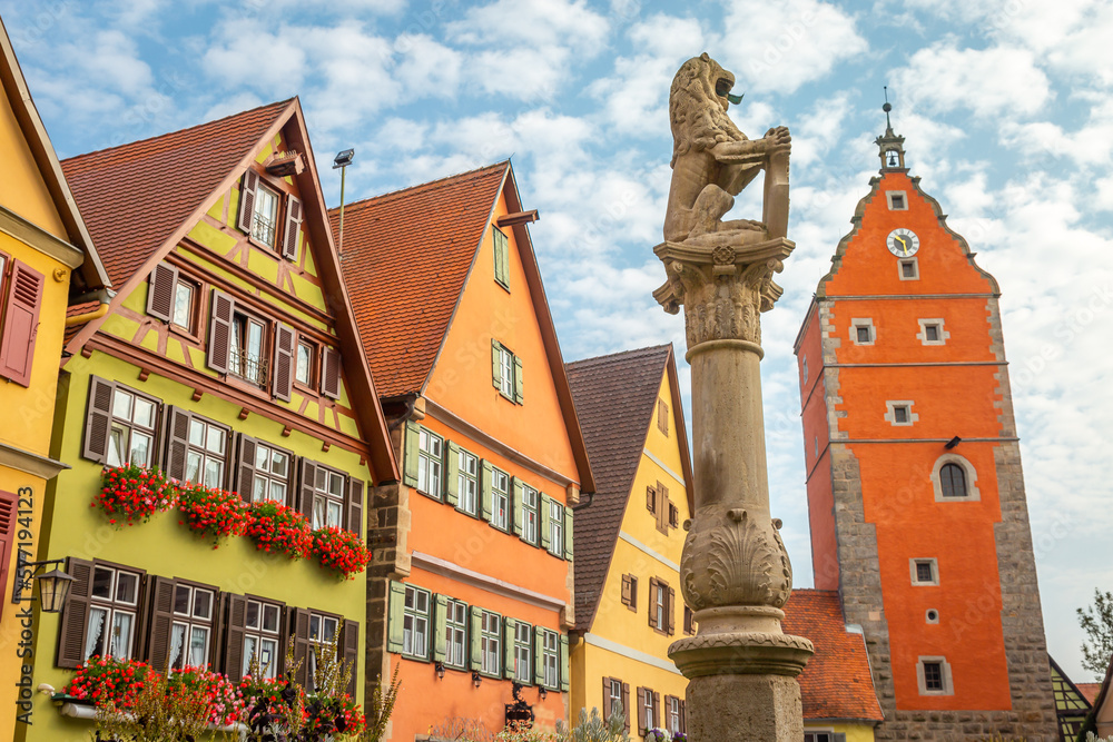 Dinkelsbuhl old town, medieval village in Romantic road of Germany