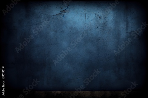Dark blue wall background or texture. Blue wallpapers © Natali