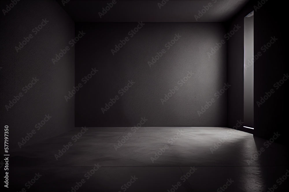 Empty dark abstract room with cement walls. for display products wall background Empty dark abstract room with cement walls. for display products wall background