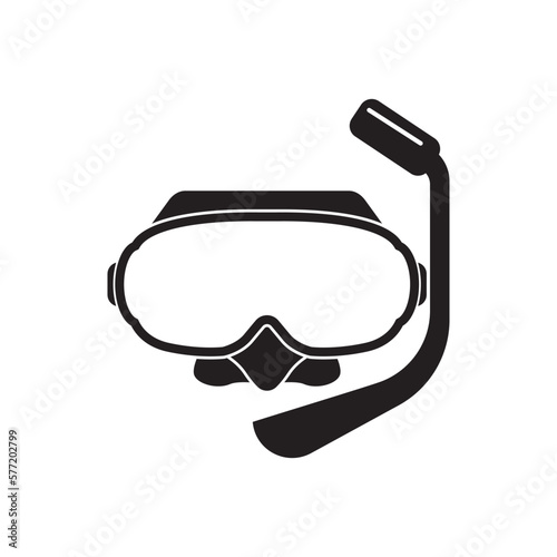 Diving goggles icon symbol,illustration design template.