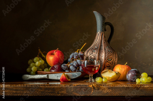 Still life with fruit in a classic style