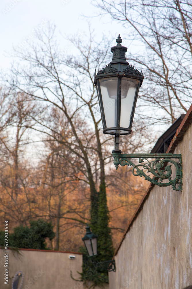 old street lantern in prague