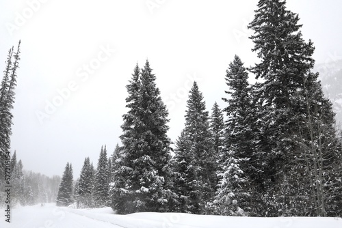 Rural Rocky Mountain - snowy winter weather 