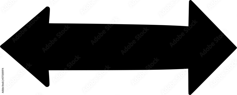 Vector drawing of arrows, pointers, road signs. Silhouette, contour, black and white, hand drawn, flat. Symbol, sign. Two directions, right and left. Choice, navigation Vector drawing of arrows, pointers, road signs. Silhouette, contour, black and white, hand drawn, flat. Symbol, sign. Two directions, right and left. Choice, navigation