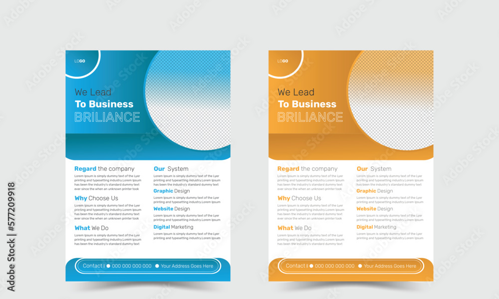 Business Flyer Layout with Colorful Accents 2