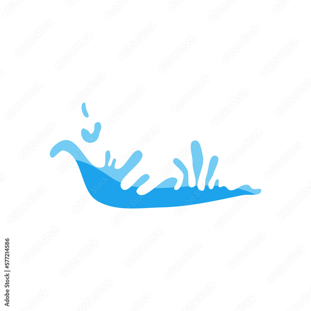 Squirting water icon. Blue splash, spot, spray, fluid icon vector illustration in trendy style. Editable graphic resources for many purposes.