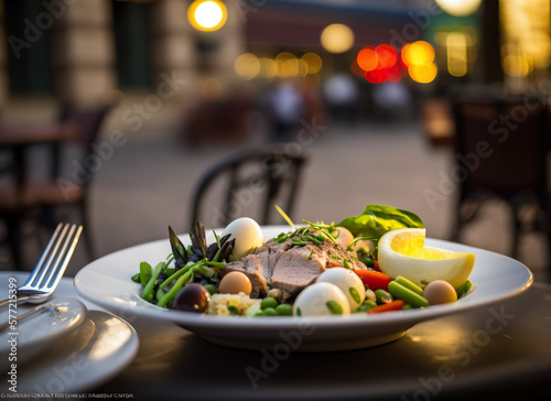 Nicoise Salad with vegetables IA photo