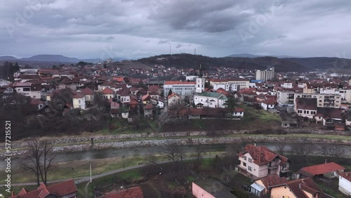 Panorama Of Knjazevac City Center, Aerial View, Serbia photo