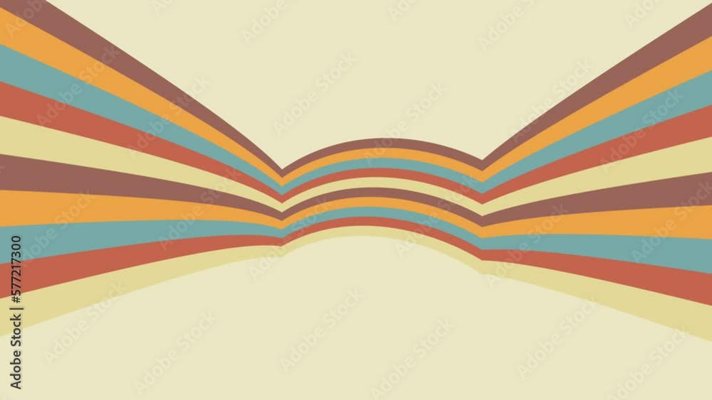 60s 70s animation vintage retro colors background video in modern style classic rotation rainbow loop