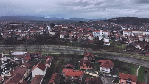 Panorama Of Knjazevac City Center, Aerial View, Serbia photo