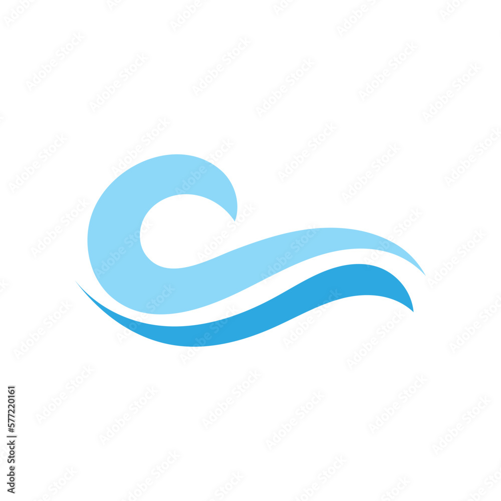 Water wave beach wave logo icon vector illustration design logo Water wave beach wave logo icon vector illustration design logo