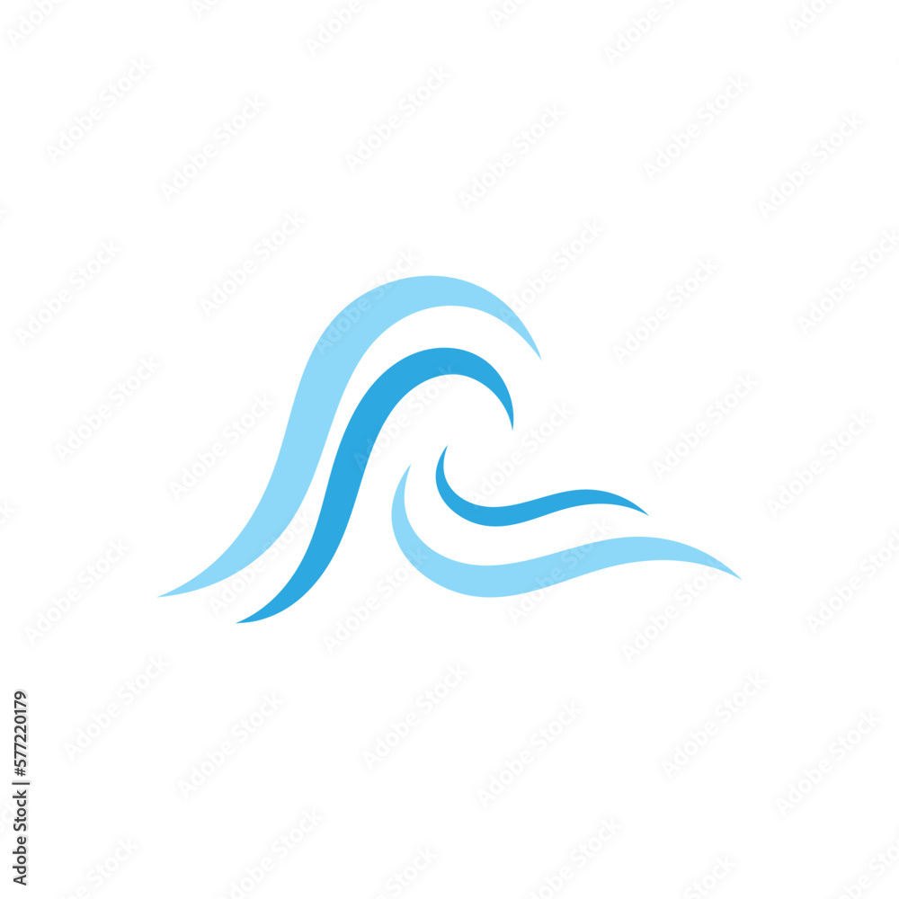 Water wave beach wave logo icon vector illustration design logo Water wave beach wave logo icon vector illustration design logo