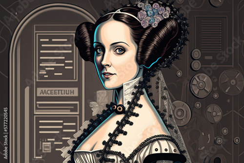 Ada Lovelace futuristic style made with generative ai photo