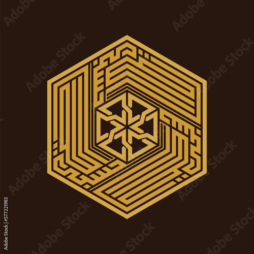 Arabic Islamic calligraphy of Hasbiy Allah (Almighty Allah is enough for me).