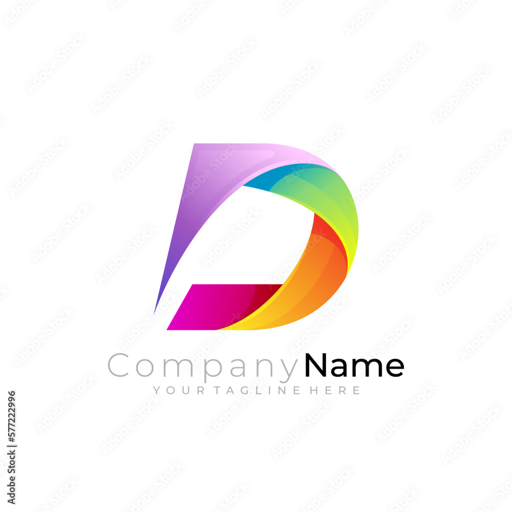 Symbol letter D logo with modern design, business icon Symbol letter D logo with modern design, business icon