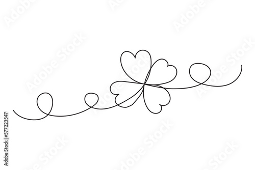 Clover line, great design for any purposes. Vector illustration.