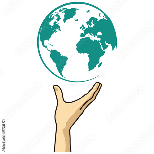 Globe In Hand Earth Day